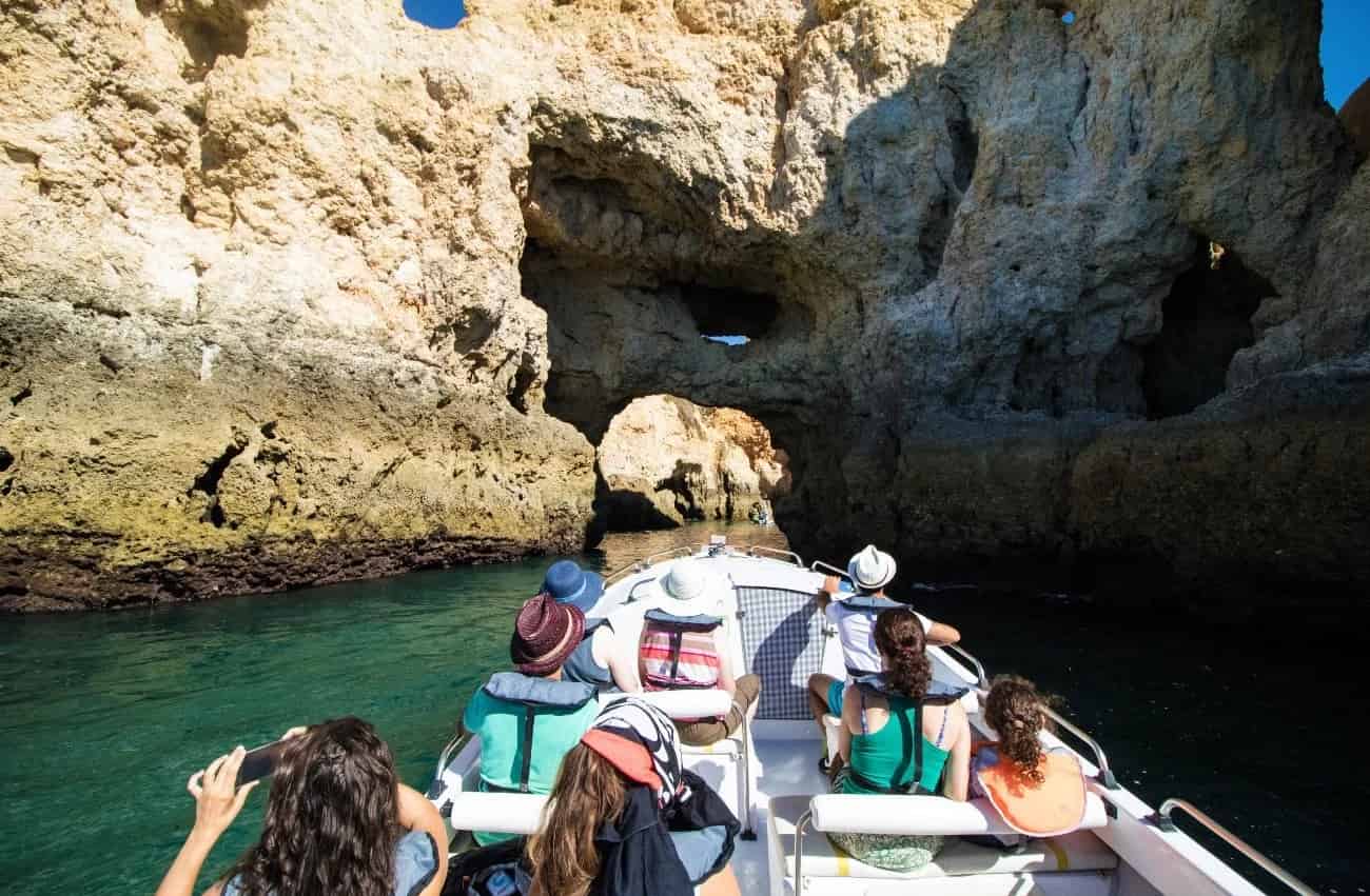 Visit to Lagos caves by boat
