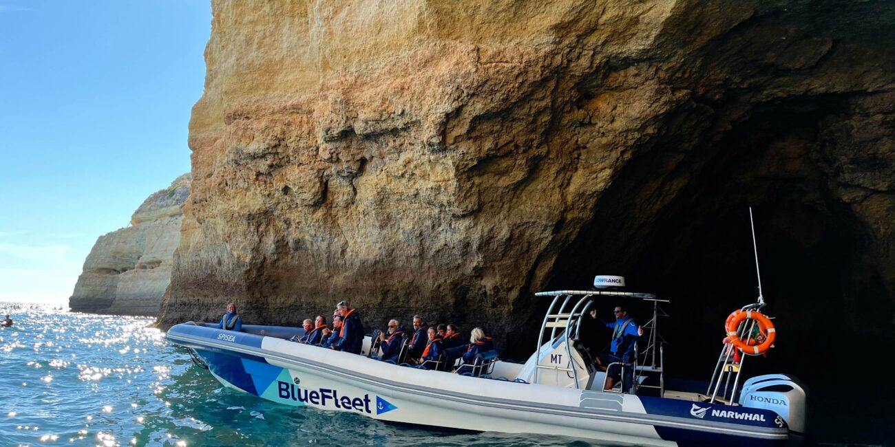 Algarve sea caves on the trip to Benagil
